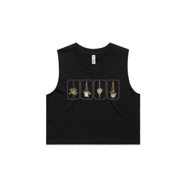 Leafy Hangs - AS Colour Women's Crop Tank Thumbnail